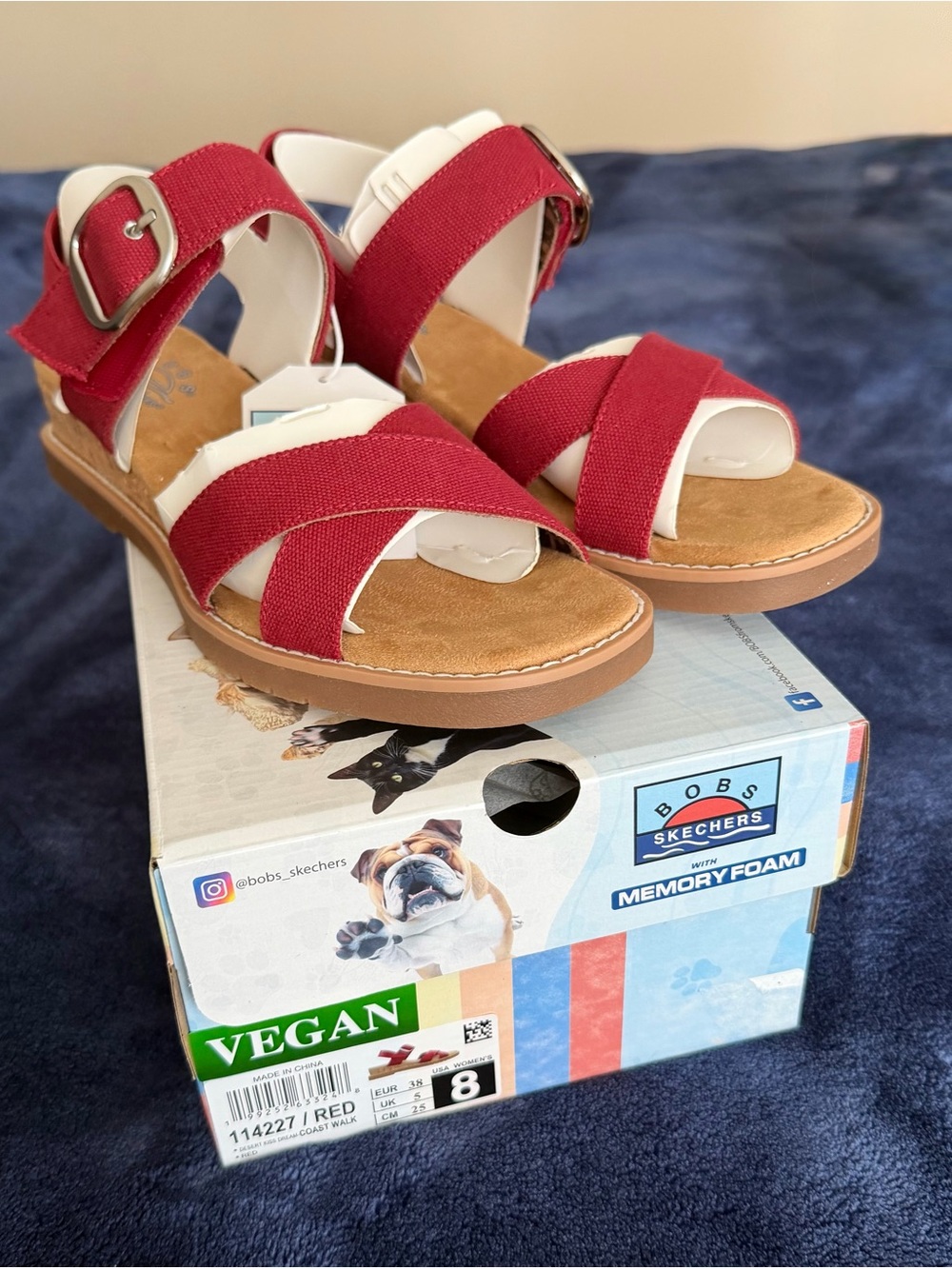 Skechers BOBS Desert Kiss Dream - Coast Walk Red Style #:114227 - Picture 3 of 5